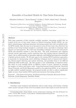 Ensembles of Localised Models for Time Series Forecasting
