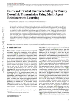 Fairness-Oriented User Scheduling for Bursty Downlink Transmission Using
  Multi-Agent Reinforcement Learning