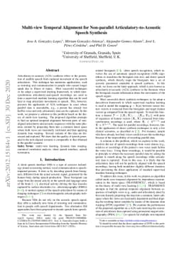Multi-view Temporal Alignment for Non-parallel Articulatory-to-Acoustic
  Speech Synthesis