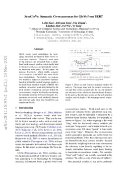 SemGloVe: Semantic Co-occurrences for GloVe from BERT
