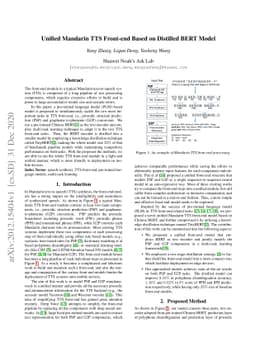 Unified Mandarin TTS Front-end Based on Distilled BERT Model