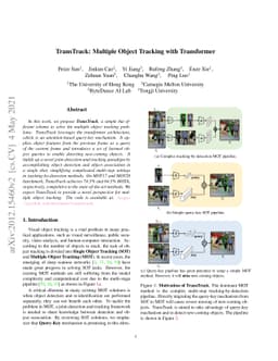 TransTrack: Multiple Object Tracking with Transformer