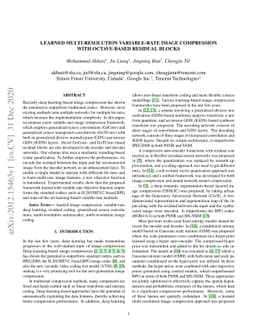 Learned Multi-Resolution Variable-Rate Image Compression with
  Octave-based Residual Blocks