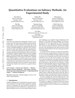 Quantitative Evaluations on Saliency Methods: An Experimental Study