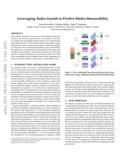 Leveraging Audio Gestalt to Predict Media Memorability