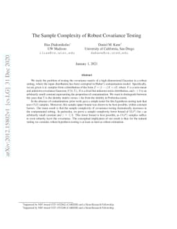 The Sample Complexity of Robust Covariance Testing
