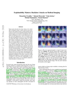Explainability Matters: Backdoor Attacks on Medical Imaging