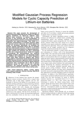 Modified Gaussian Process Regression Models for Cyclic Capacity
  Prediction of Lithium-ion Batteries