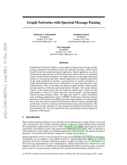 Graph Networks with Spectral Message Passing
