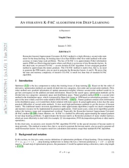 An iterative K-FAC algorithm for Deep Learning