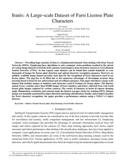 Iranis: A Large-scale Dataset of Farsi License Plate Characters