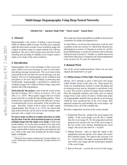 Multi-Image Steganography Using Deep Neural Networks
