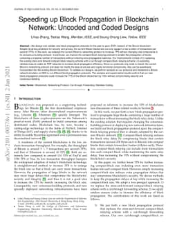 Speeding up Block Propagation in Blockchain Network: Uncoded and Coded
  Designs