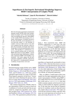 Superbizarre Is Not Superb: Derivational Morphology Improves BERT's
  Interpretation of Complex Words