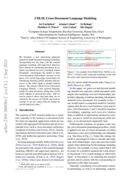 CDLM: Cross-Document Language Modeling
