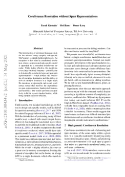 Coreference Resolution without Span Representations
