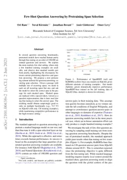 Few-Shot Question Answering by Pretraining Span Selection