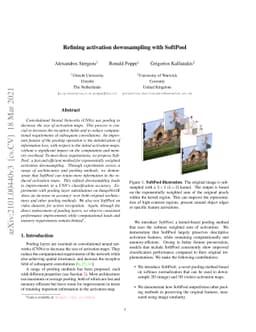 Refining activation downsampling with SoftPool