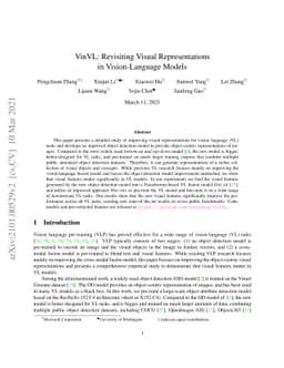 VinVL: Revisiting Visual Representations in Vision-Language Models