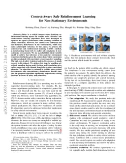 Context-Aware Safe Reinforcement Learning for Non-Stationary
  Environments
