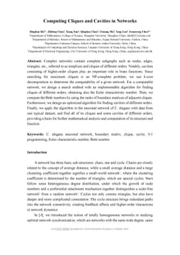 Computing Cliques and Cavities in Networks