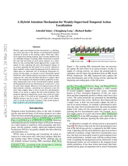 A Hybrid Attention Mechanism for Weakly-Supervised Temporal Action
  Localization