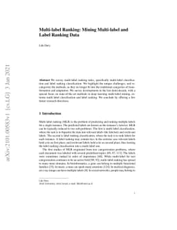 Multi-label Ranking: Mining Multi-label and Label Ranking Data