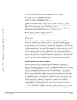 Segmentation and genome annotation algorithms