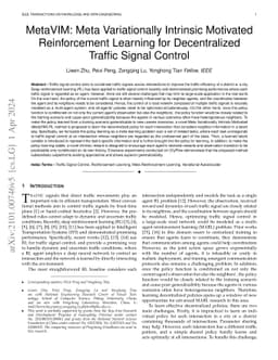 MetaVIM: Meta Variationally Intrinsic Motivated Reinforcement Learning
  for Decentralized Traffic Signal Control