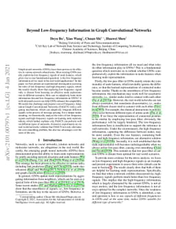 Beyond Low-frequency Information in Graph Convolutional Networks