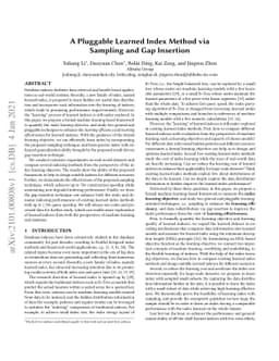 A Pluggable Learned Index Method via Sampling and Gap Insertion
