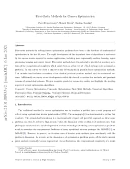 First-Order Methods for Convex Optimization