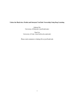 Unbox the Blackbox: Predict and Interpret YouTube Viewership Using Deep
  Learning