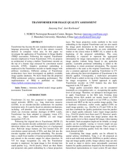 Transformer for Image Quality Assessment