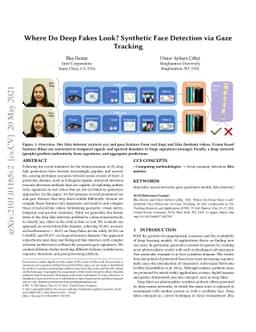 Where Do Deep Fakes Look? Synthetic Face Detection via Gaze Tracking