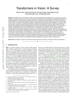 Transformers in Vision: A Survey