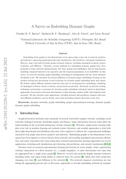 A Survey on Embedding Dynamic Graphs