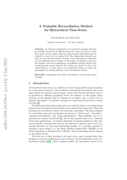 A Trainable Reconciliation Method for Hierarchical Time-Series