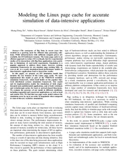Modeling the Linux page cache for accurate simulation of data-intensive
  applications