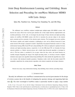 Joint Deep Reinforcement Learning and Unfolding: Beam Selection and
  Precoding for mmWave Multiuser MIMO with Lens Arrays