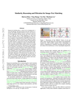 Similarity Reasoning and Filtration for Image-Text Matching