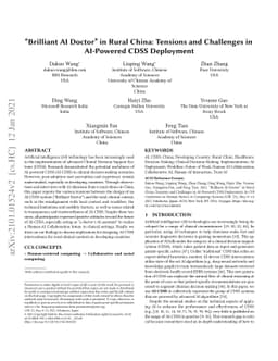 "Brilliant AI Doctor" in Rural China: Tensions and Challenges in
  AI-Powered CDSS Deployment