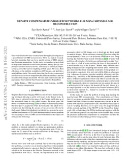 Density Compensated Unrolled Networks for Non-Cartesian MRI
  Reconstruction