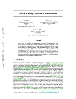 Auto-Encoding Molecular Conformations