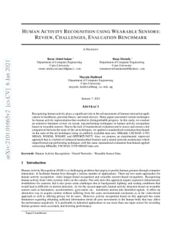 Human Activity Recognition using Wearable Sensors: Review, Challenges,
  Evaluation Benchmark