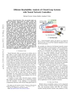 Efficient Reachability Analysis of Closed-Loop Systems with Neural
  Network Controllers