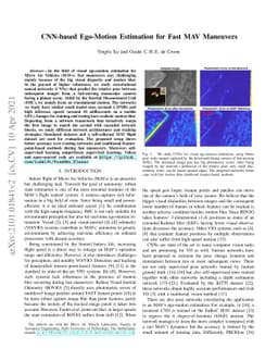 CNN-based Ego-Motion Estimation for Fast MAV Maneuvers