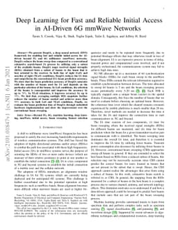 Deep Learning for Fast and Reliable Initial Access in AI-Driven 6G
  mmWave Networks