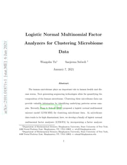 Logistic Normal Multinomial Factor Analyzers for Clustering Microbiome
  Data