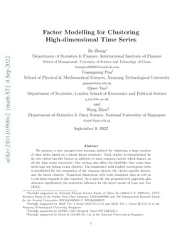 Factor Modelling for Clustering High-dimensional Time Series